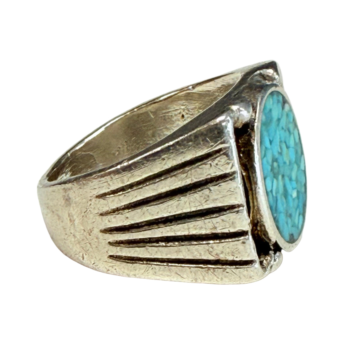 Silver & Turquoise Inlay Ring