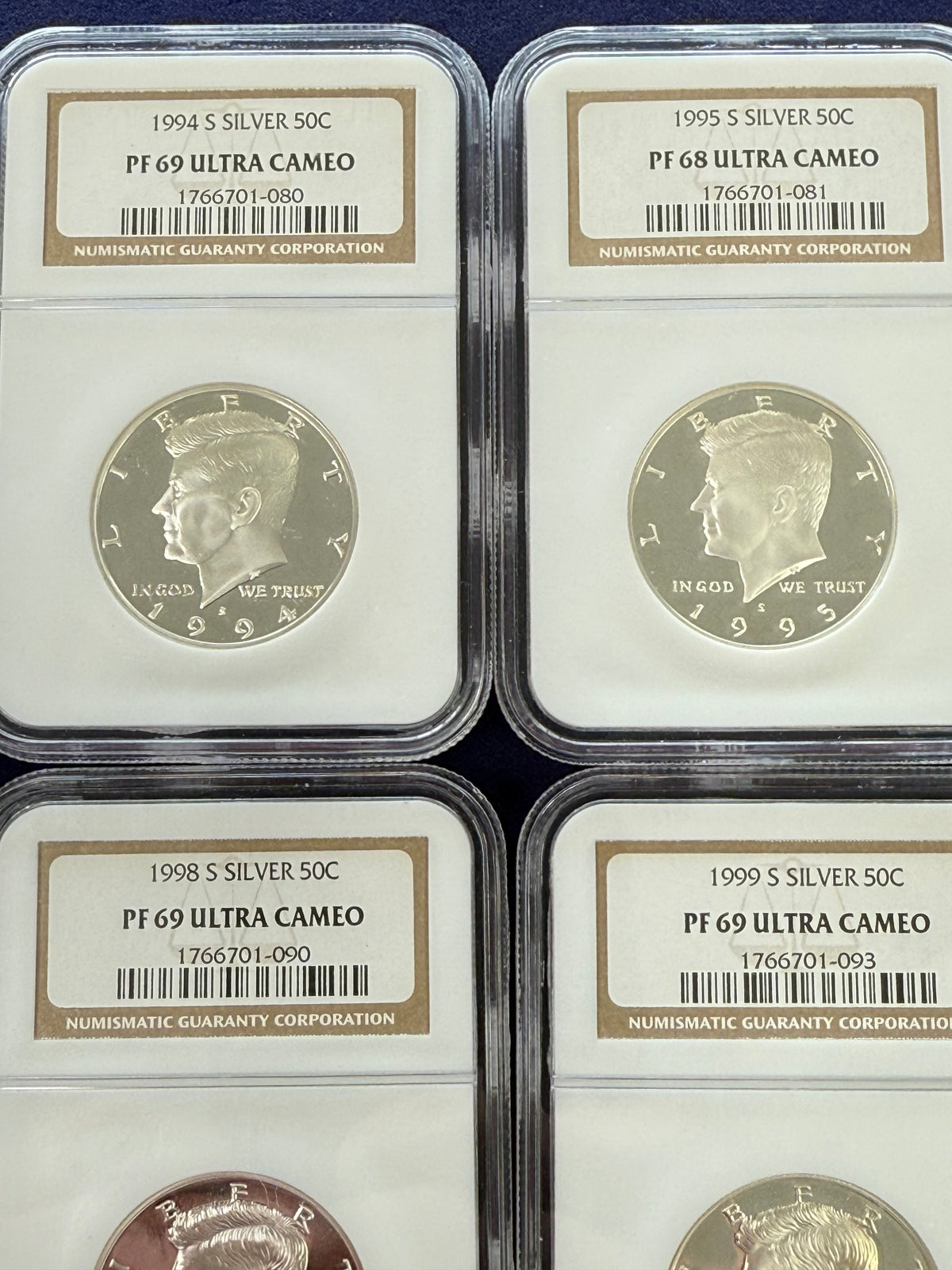Lot of 12 1992-S to 2003-S Kennedy Silver Proof Halves NGC PF69 Ultra Cameo