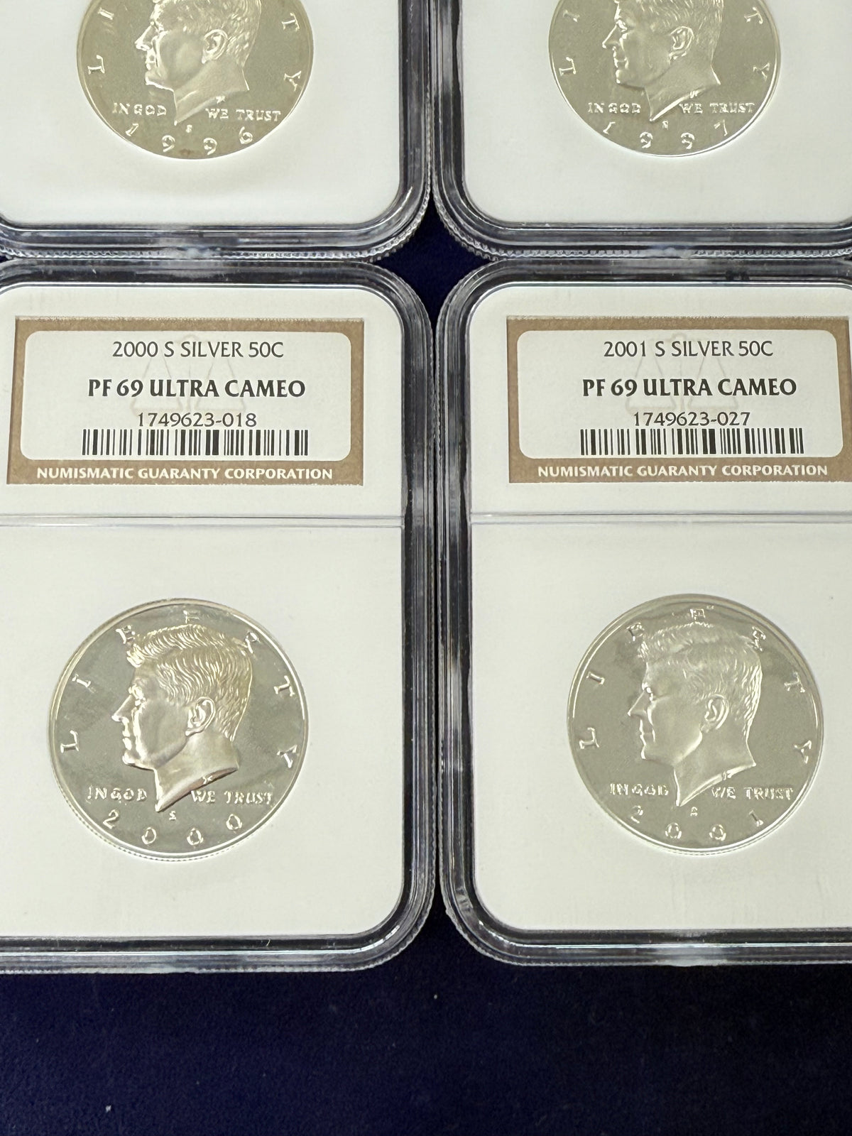 Lot of 12 1992-S to 2003-S Kennedy Silver Proof Halves NGC PF69 Ultra Cameo