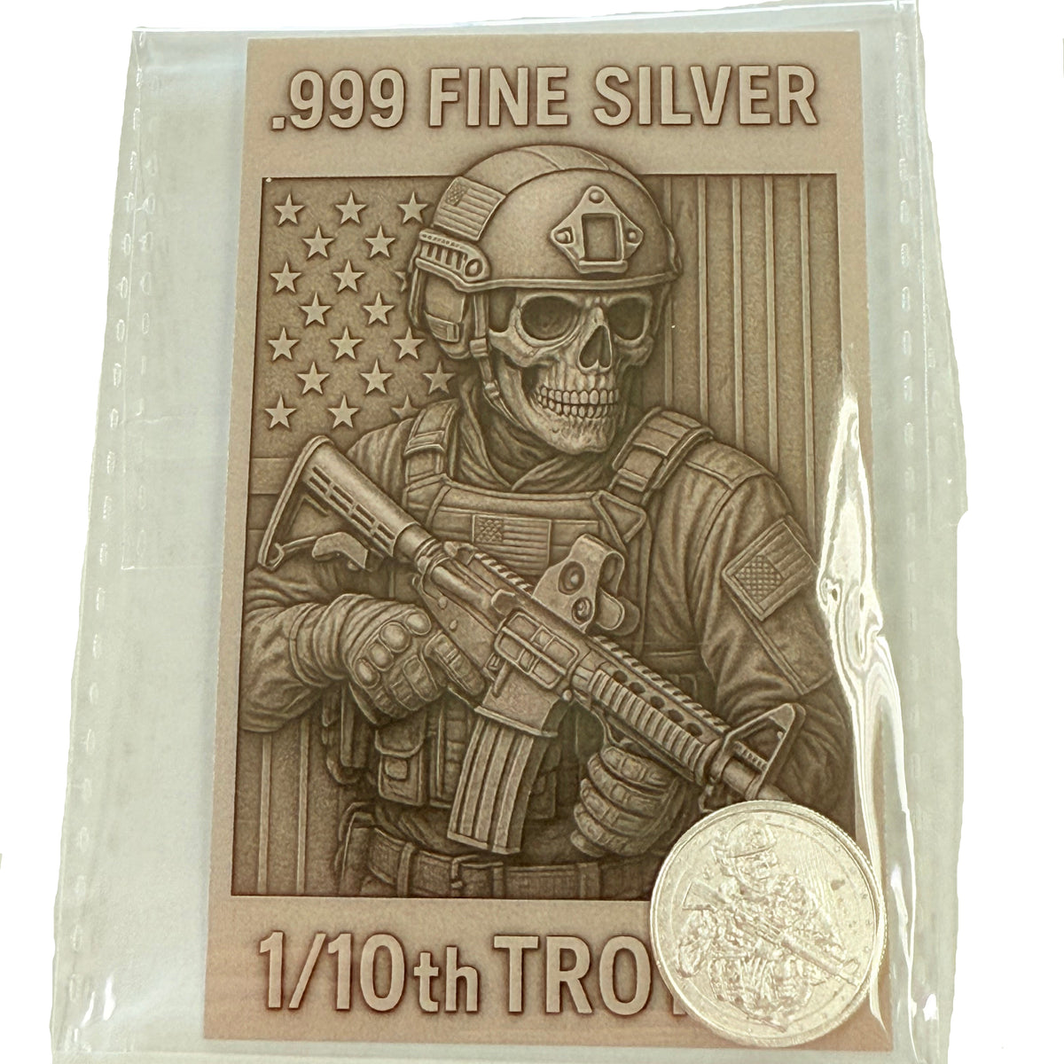 Tactical Skeleton 1/10 oz Silver Round (Secondary)