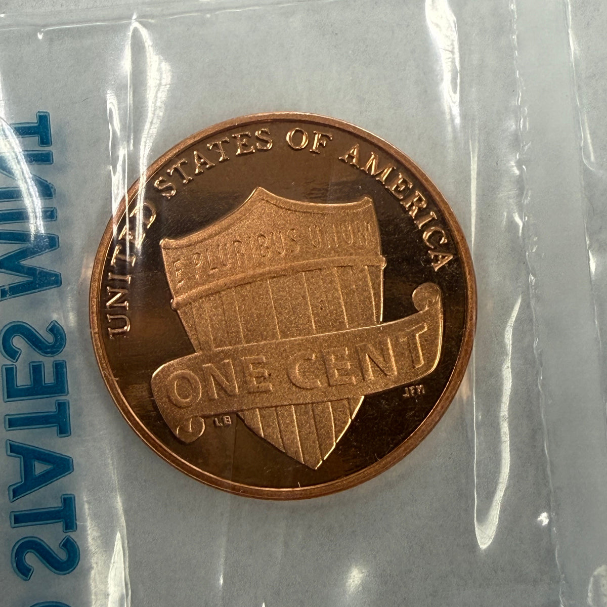 2019-W Reverse Proof Penny West Point Penny (With Envelope)