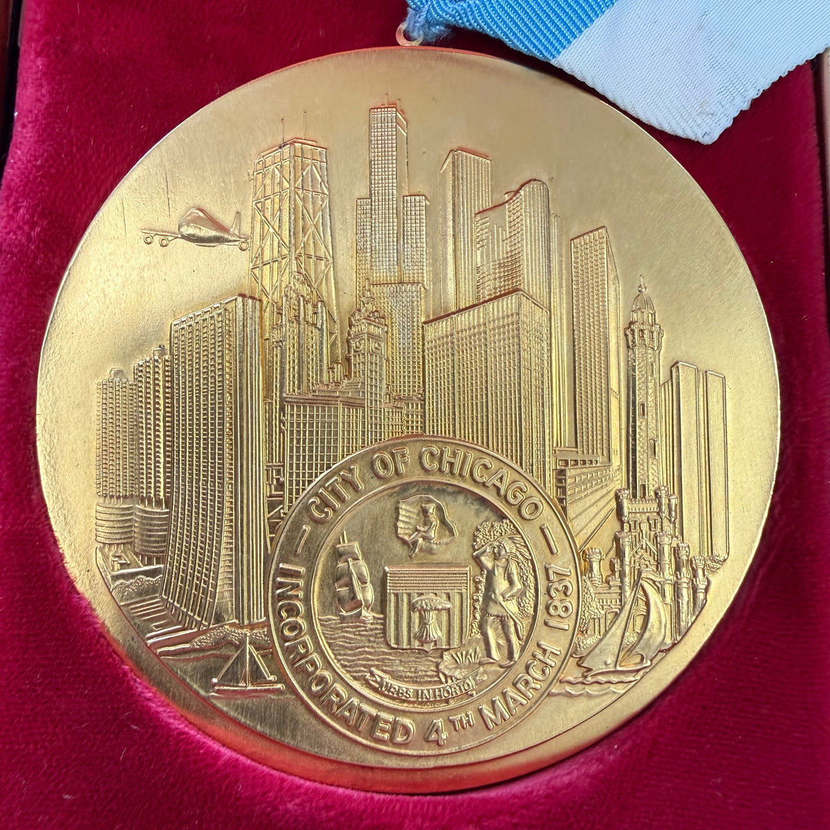 Jane Byrne Honorary Citizen Medal Chicago C.H Hanson Medallion Award 1980