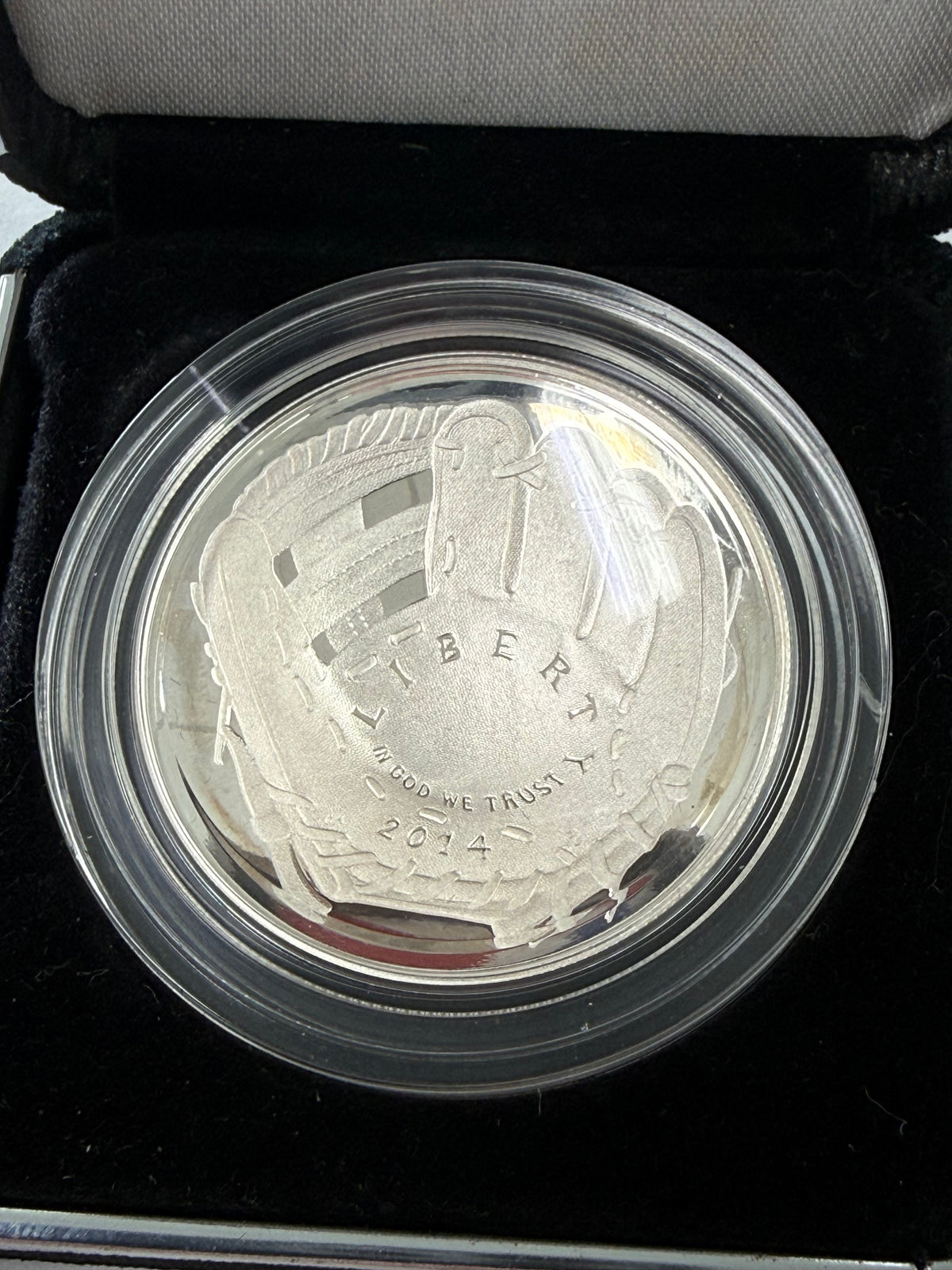 2014-P $1 Baseball Hall of Fame Commemorative Proof Silver Dollar (With Box & CoA)