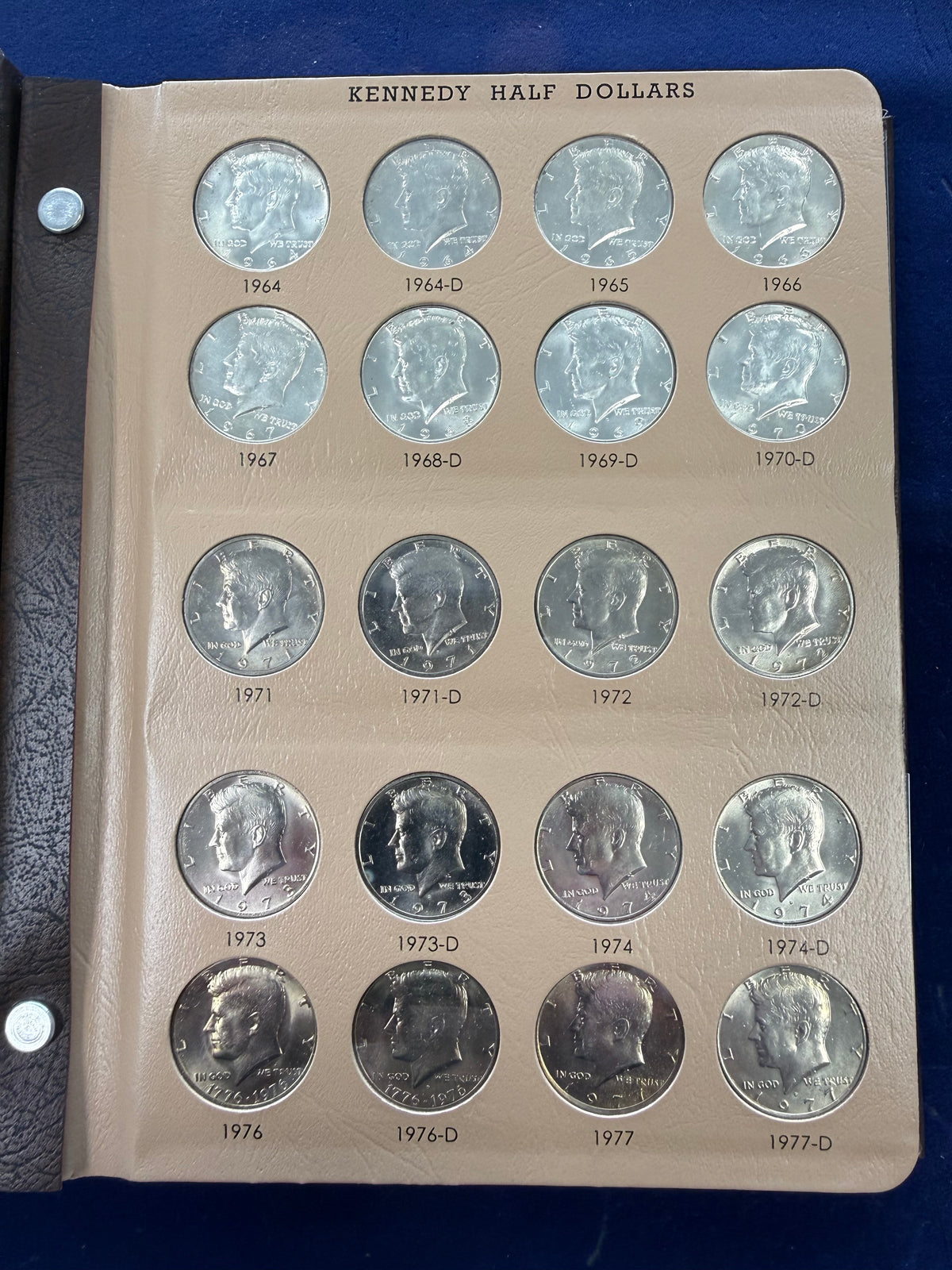 1964-2025 P/D Kennedy Half Dollar Set in Dansco Album (Mostly BU)