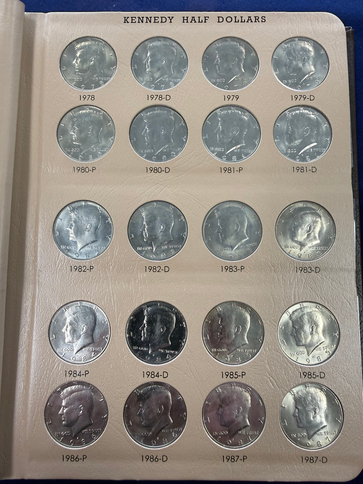 1964-2025 P/D Kennedy Half Dollar Set in Dansco Album (Mostly BU)