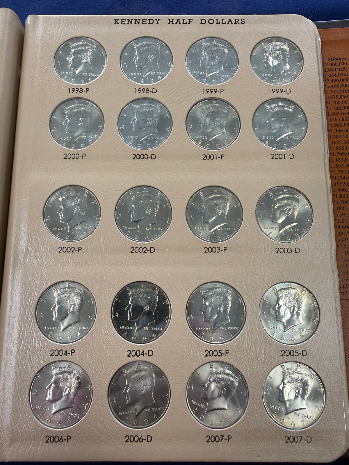 1964-2025 P/D Kennedy Half Dollar Set in Dansco Album (Mostly BU)