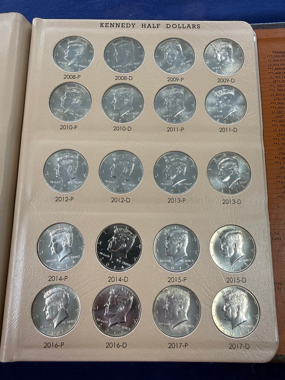 1964-2025 P/D Kennedy Half Dollar Set in Dansco Album (Mostly BU)