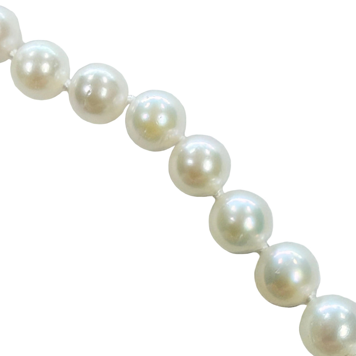 14k Gold Faux Pearl Necklace