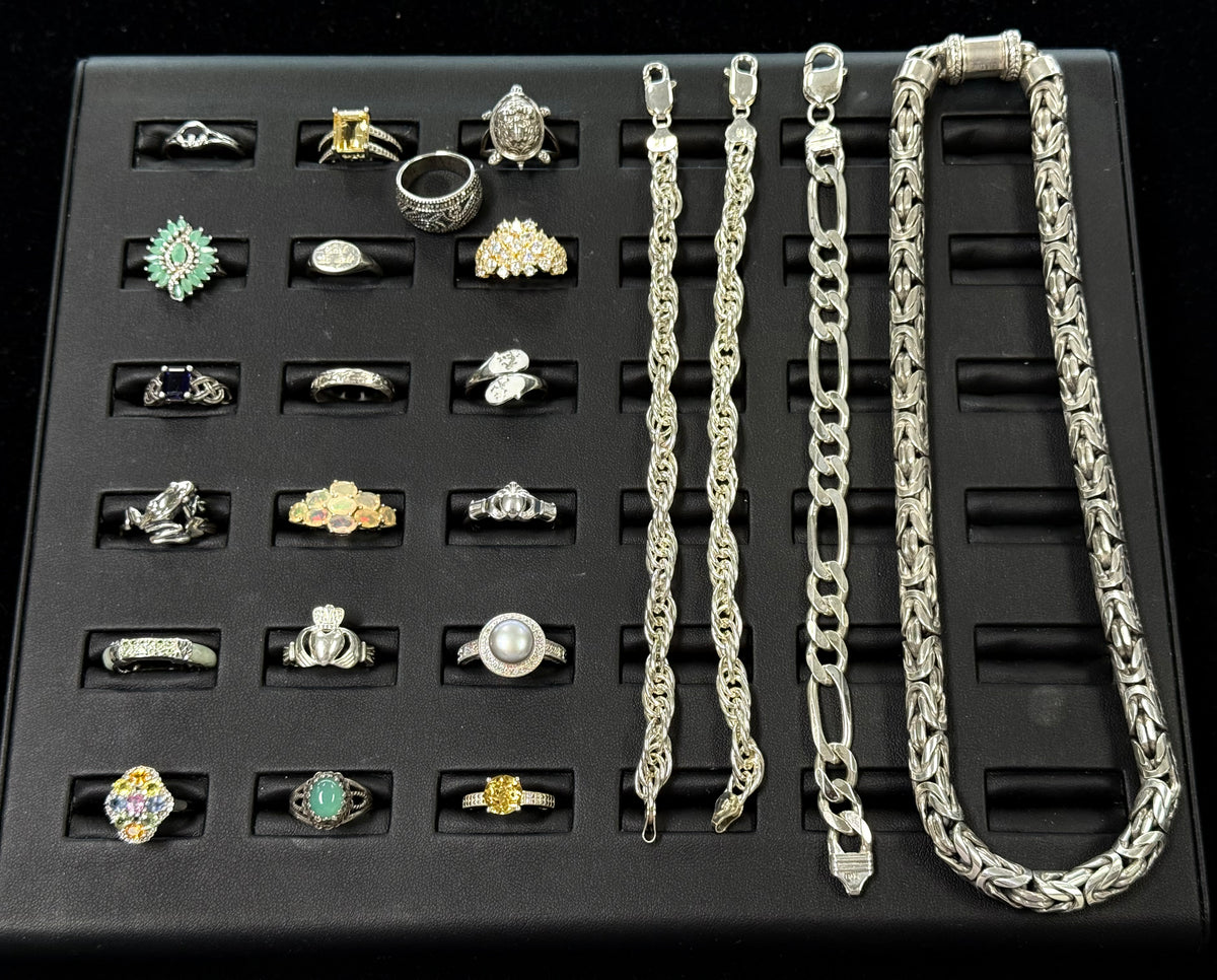 Wearable Sterling Silver Jewelry in Bulk Lot
