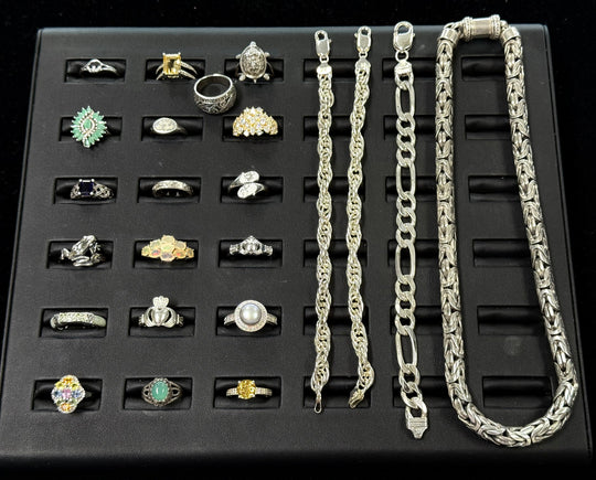 Wearable Sterling Silver Jewelry in Bulk Lot