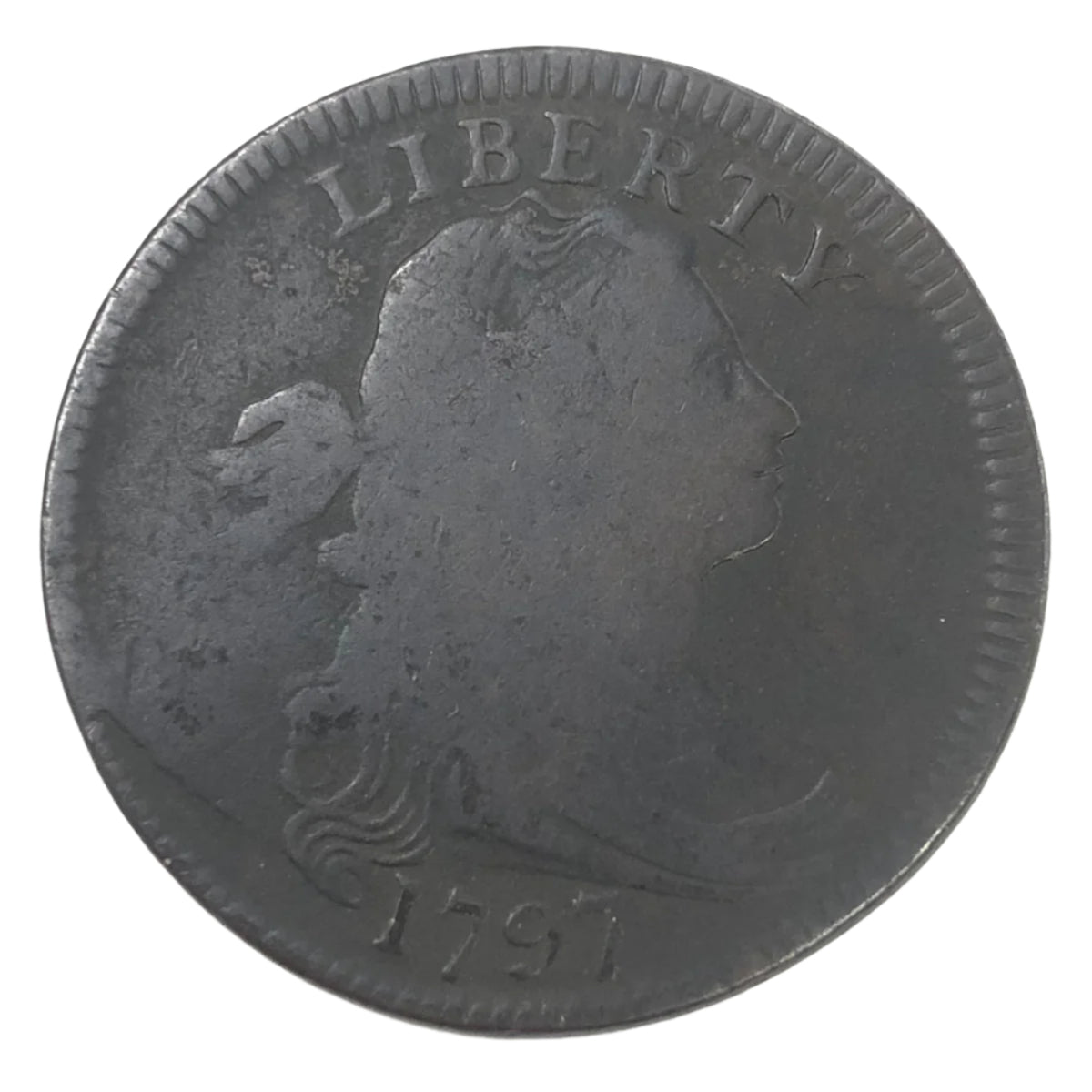 1797 Reverse of 1797 Stems Draped Bust Large Cent (VG Details)