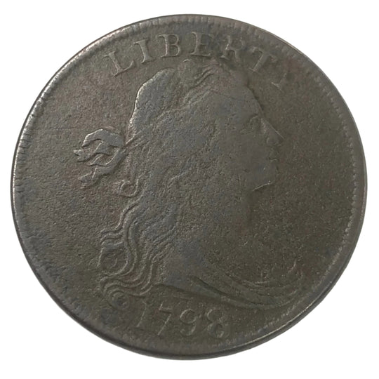 1798 1st Hair Style Draped Bust Large Cent (VF Details)
