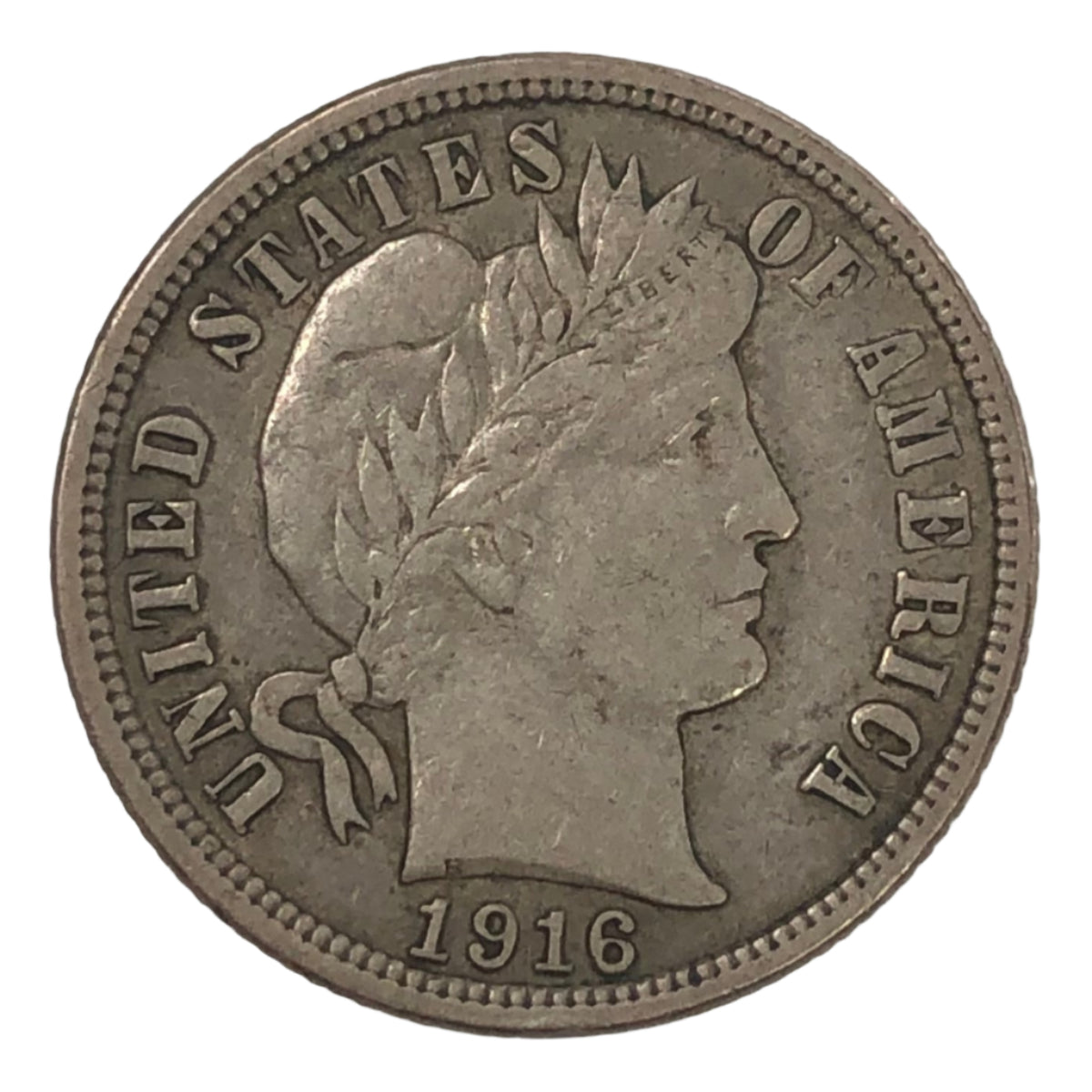 1916 Barber Dime (XF)