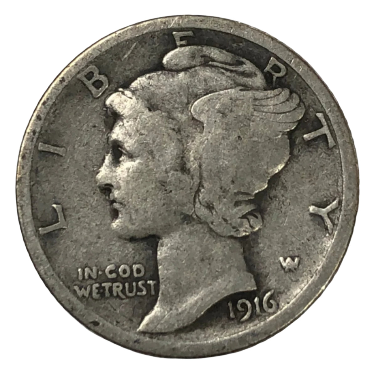 1916 Mercury Head Dime (VF)