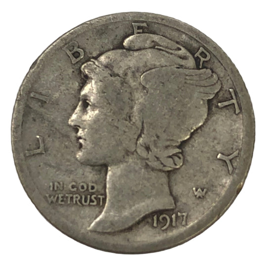1917-D Mercury Head Dime (F)