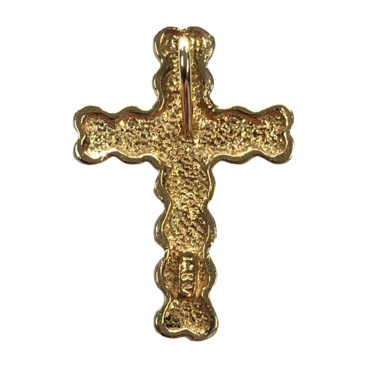 10k Gold Heart Accented Cross Pendant