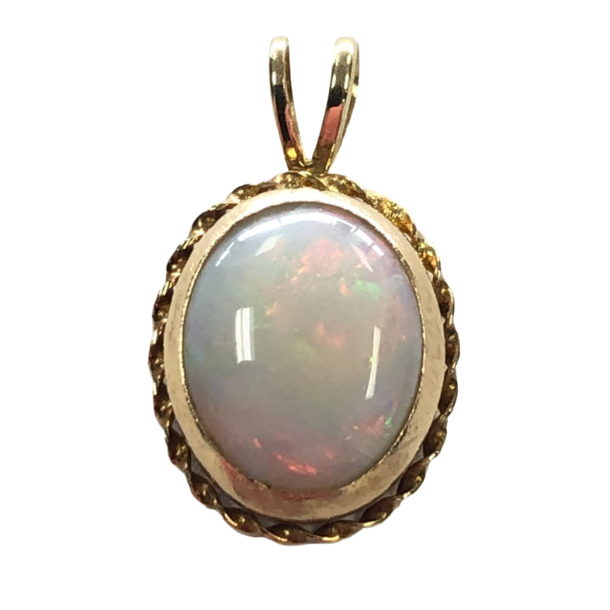 14k Gold &amp; Opal Pendant