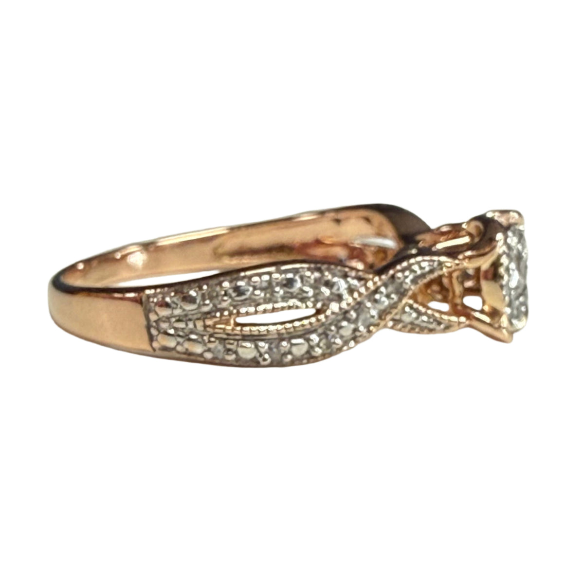 10k Rose Gold & Diamond Ring