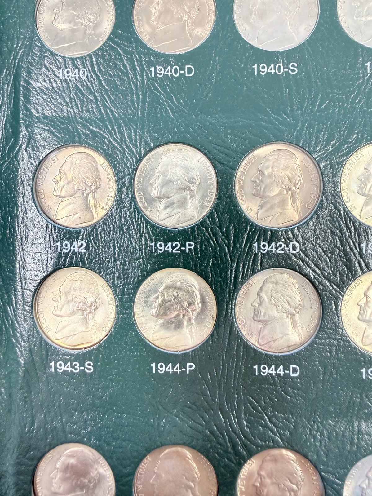 1938-2002 Jefferson Nickel Set