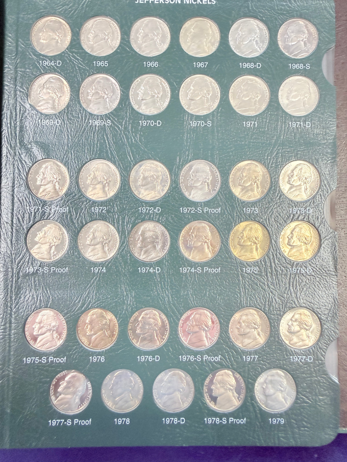 1938-2002 Jefferson Nickel Set