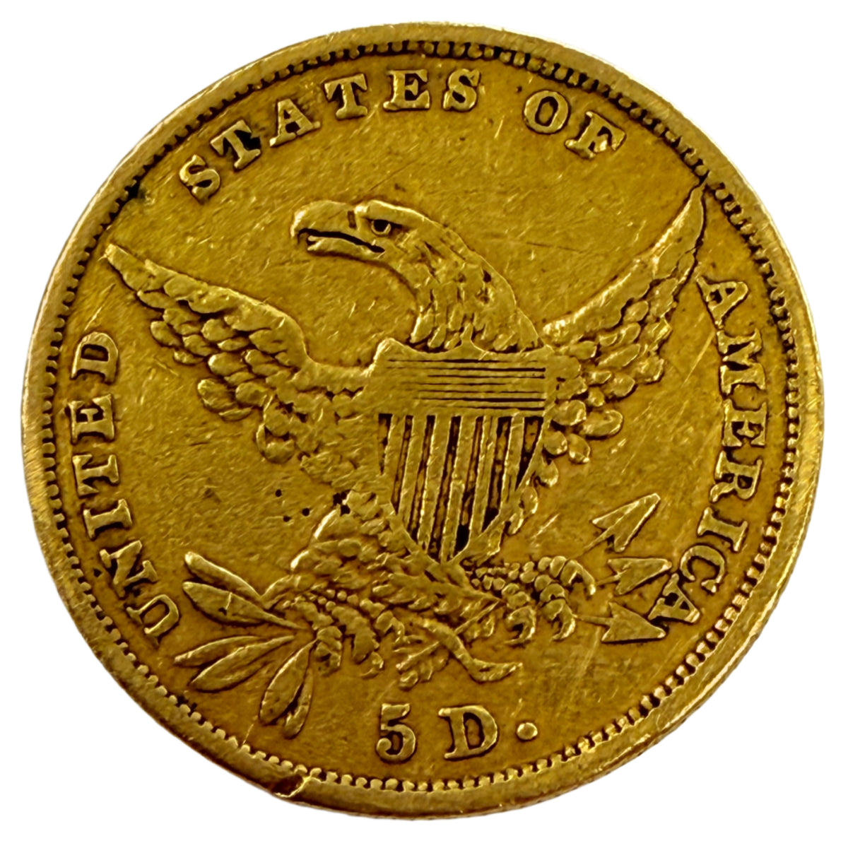 1834 Plain 4 $5 Gold Classic Head Half Eagle (VF)