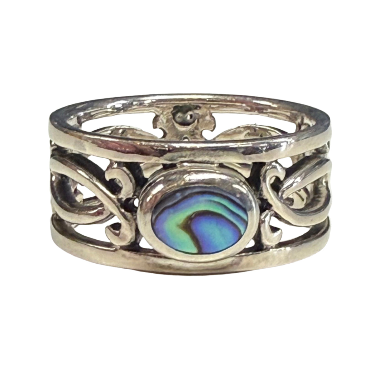 Silver &amp; Abalone Ring