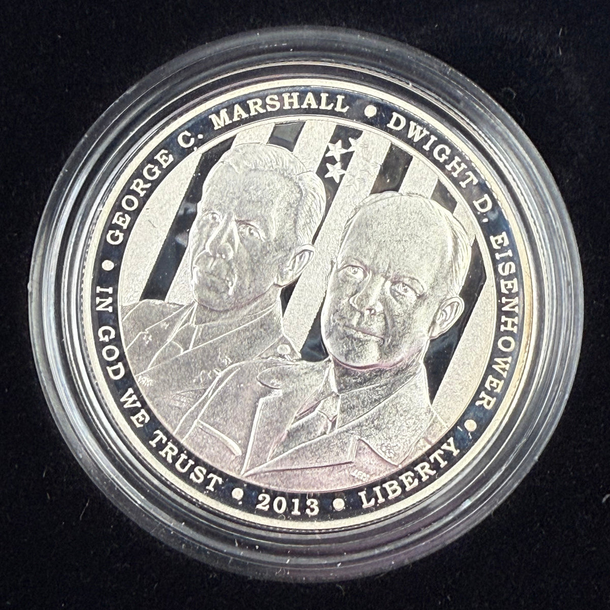 2013-P 5 Star Generals $1 Silver Commemorative Proof (With Box & CoA)