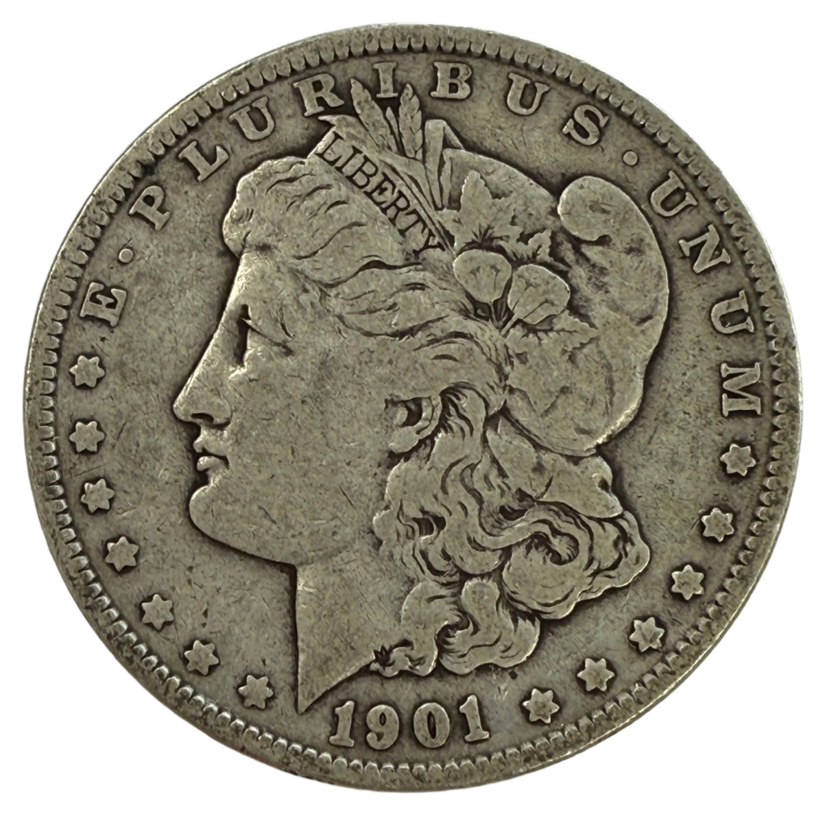 1901 Morgan Silver Dollar (F)