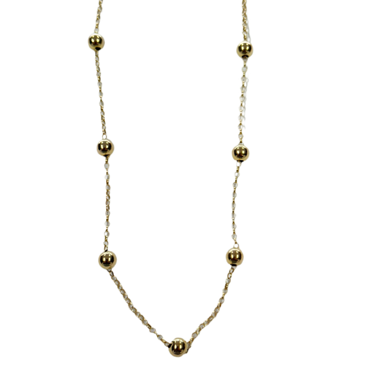 14k Gold Ball Necklace