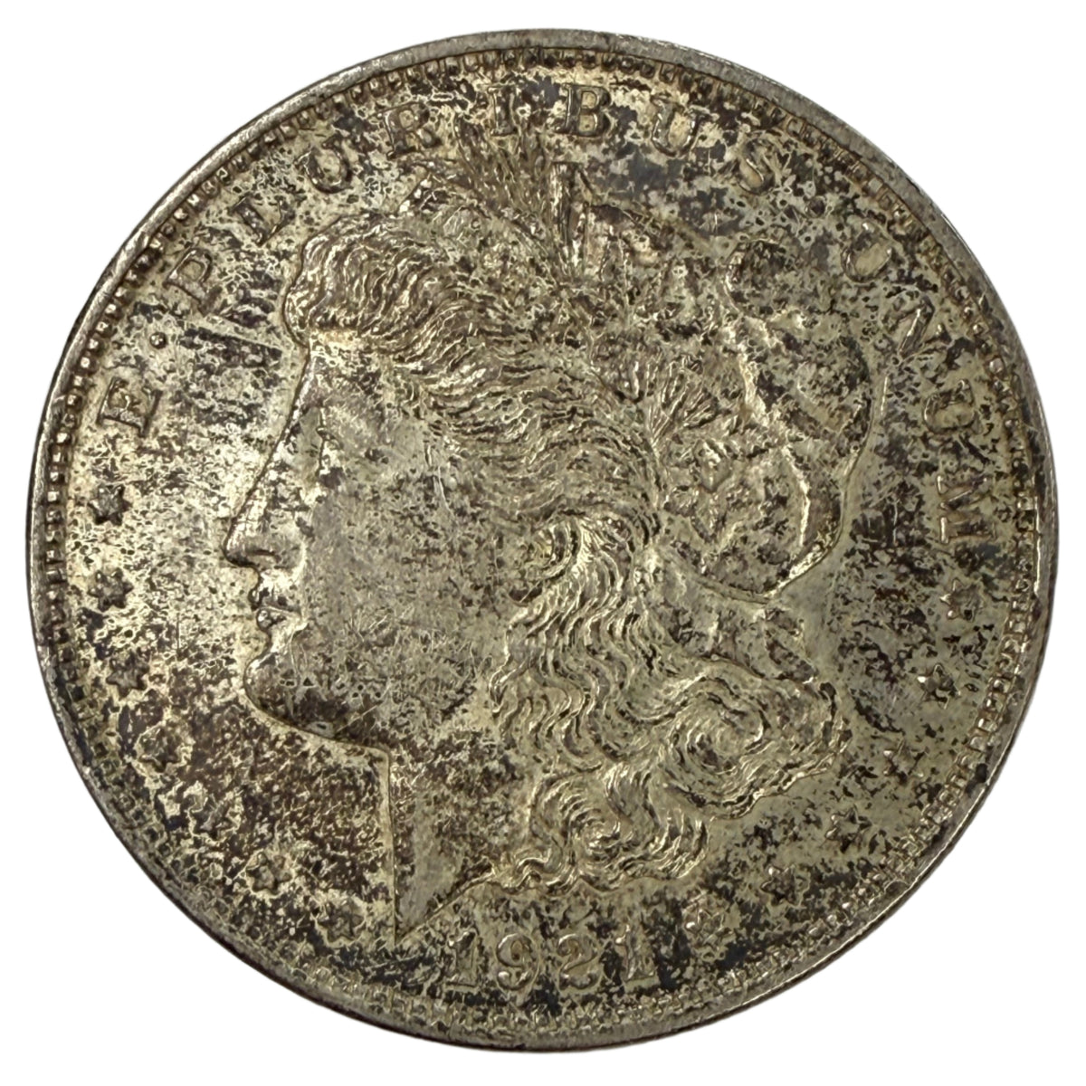 1921-D Morgan Silver Dollar (AU)