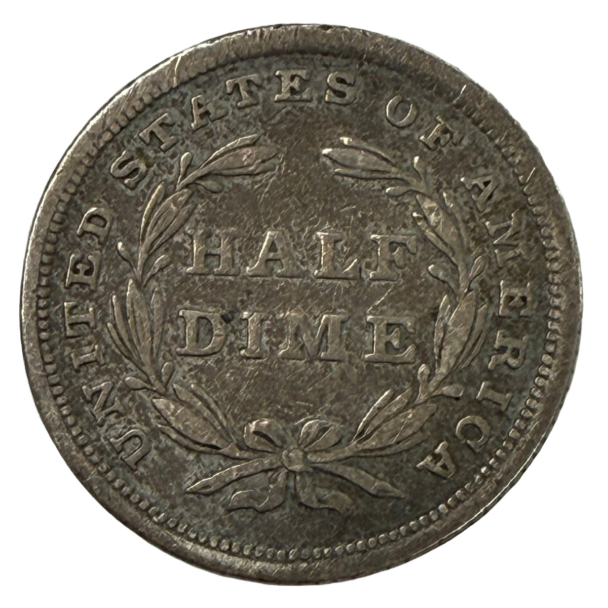 1837 No Stars Small Date Seated Liberty Half Dime (VF)