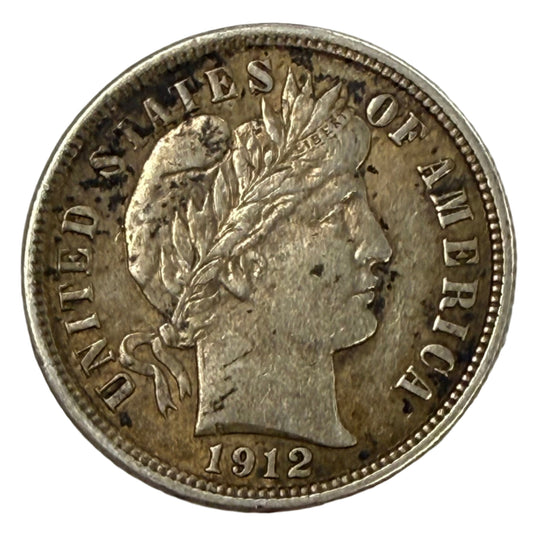 1912 Barber Dime (AU)