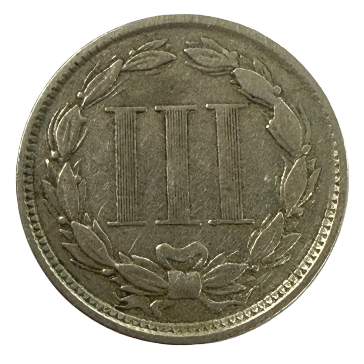 1867 Three Cent Nickel (F)