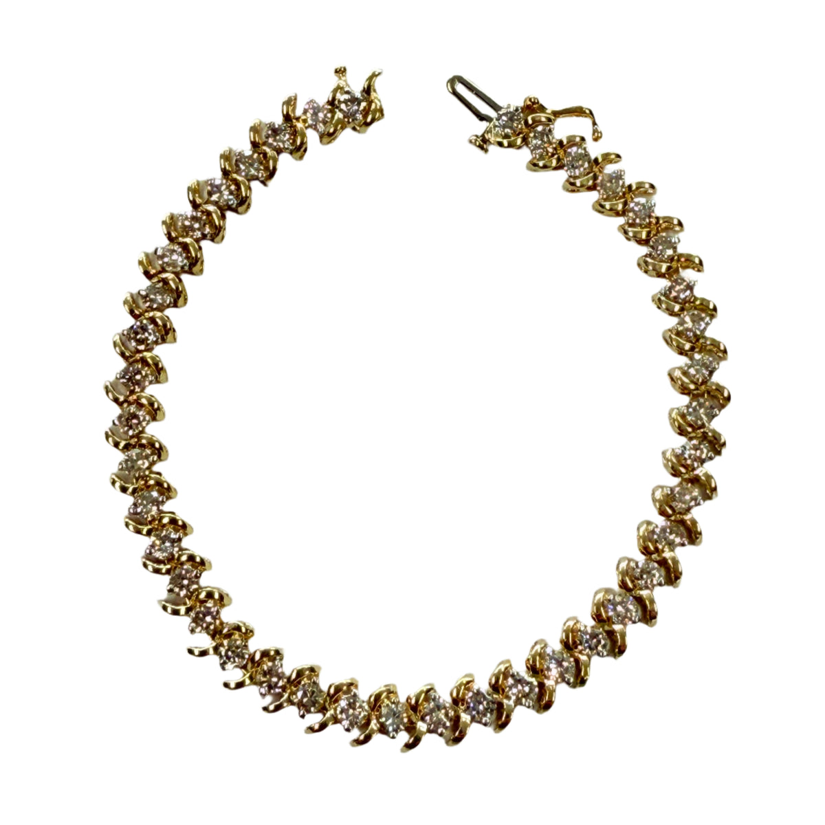 14k Gold &amp; Diamond Tennis Bracelet