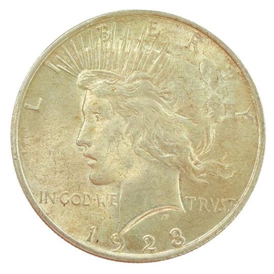 1923 Peace Silver Dollar Error Planchet Flaw Reverse (BU)