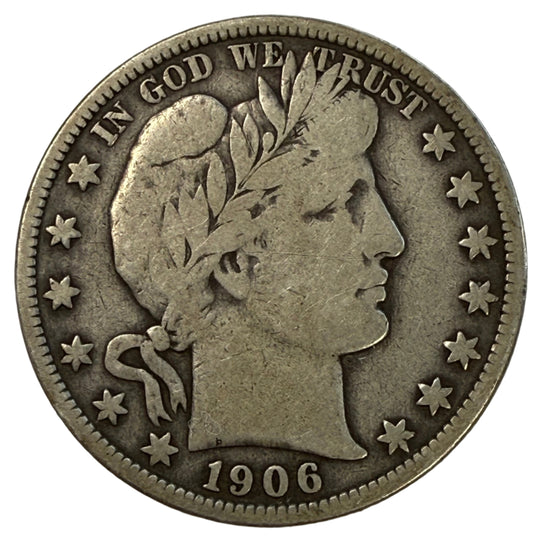 1906-S Barber Half Dollar (VG)