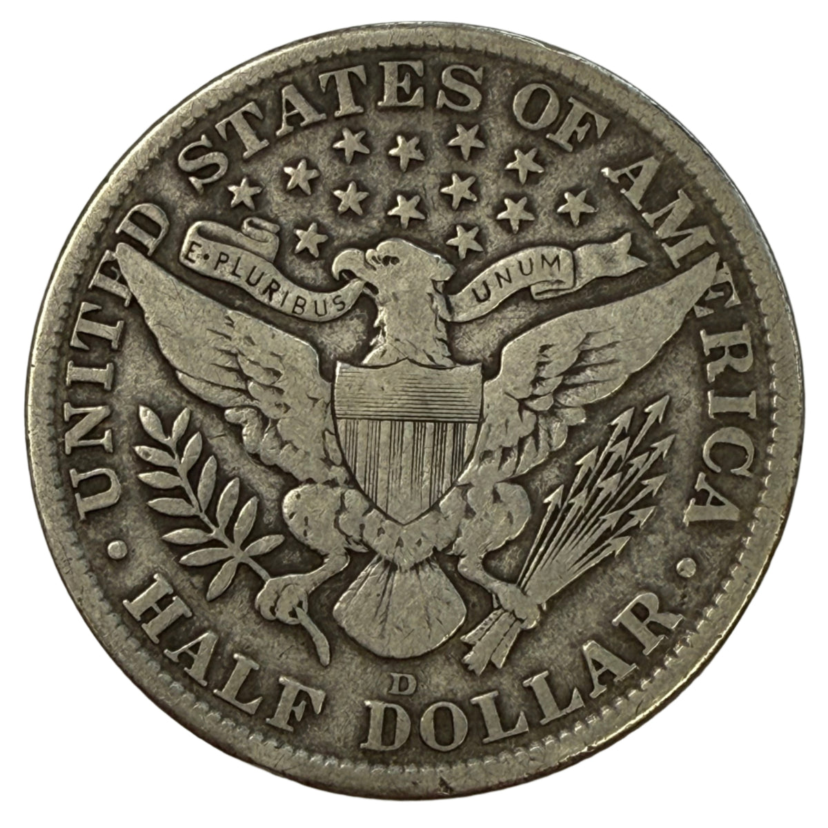 1915-D Barber Half Dollar (F)
