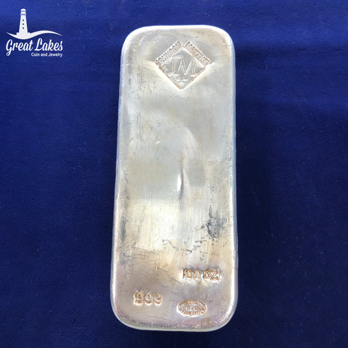 Johnson Matthey 100 oz Silver Bar