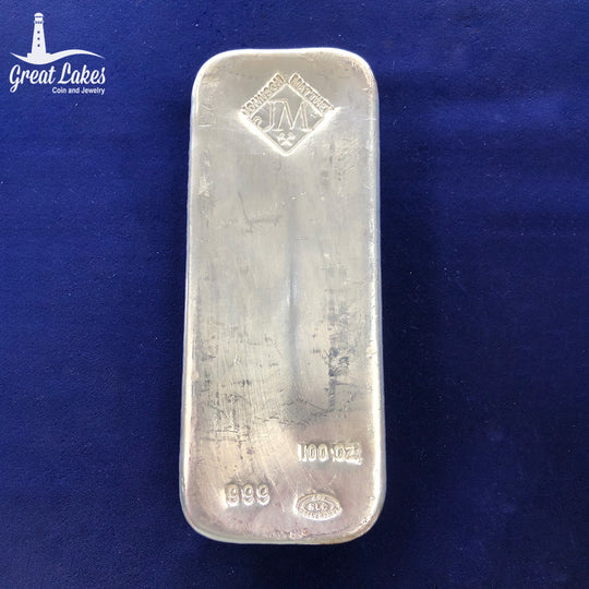 Johnson Matthey 100 oz Silver Bar