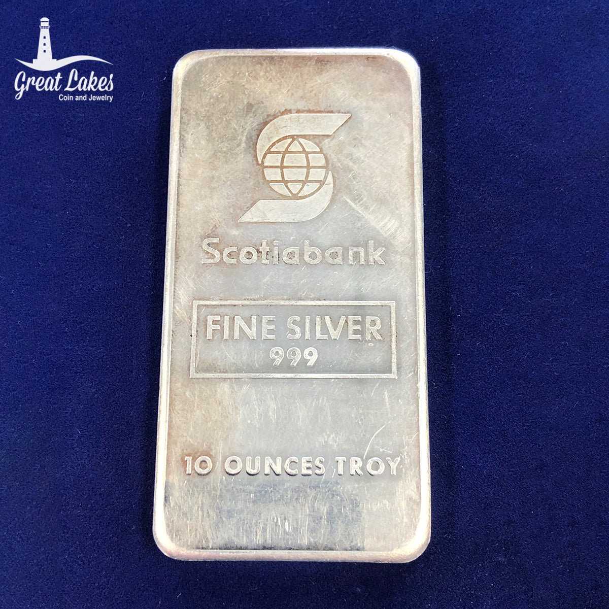 Johnson Matthey Scotia Bank 10 oz Silver Bar