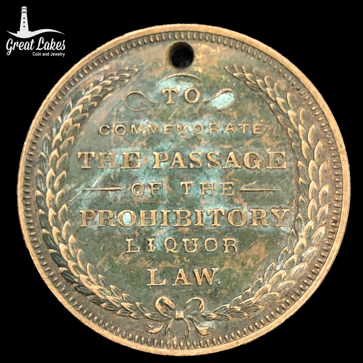 July 4th 1855 State of New York No Repeal Prohibition Token