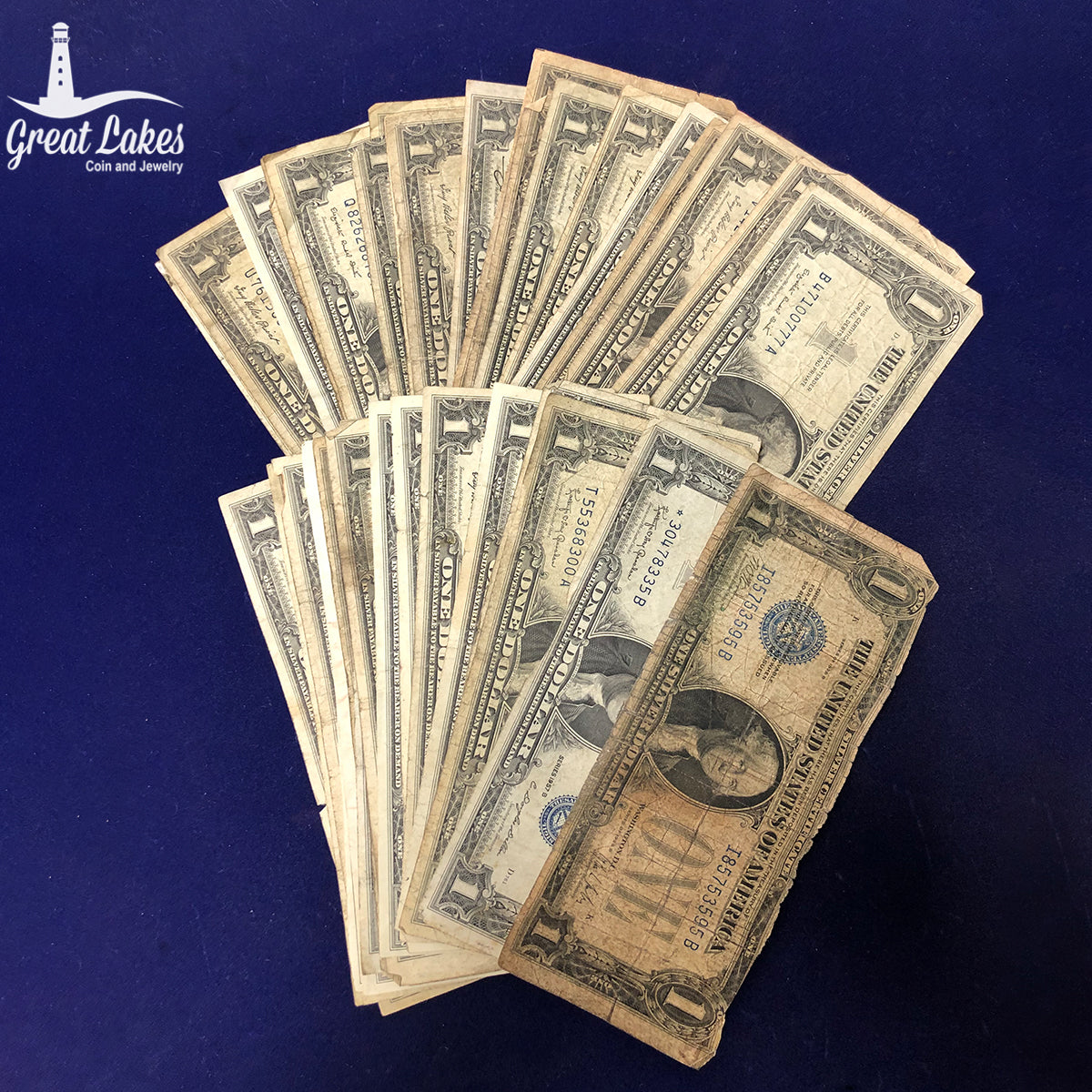 Lot of 39 $1 Silver Certificates (Low Premium)