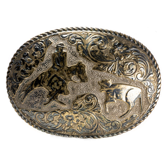 San Carlos Crumrine Jewelers Santa Ana California Silver & Gold Belt Buckle