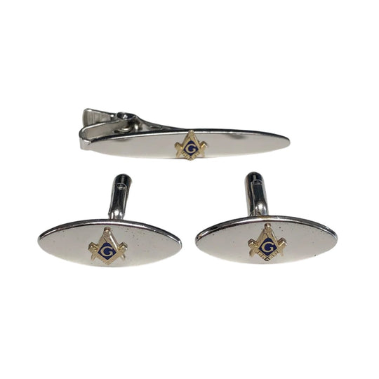 Anson Masonic Tie Clip & Cufflink Set