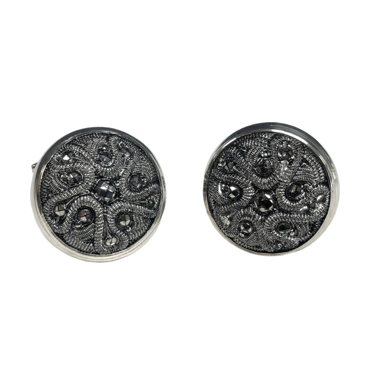 Silver &amp; Marcasite Cufflinks