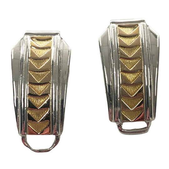 Native American Silver & 14k Gold Watch Tips