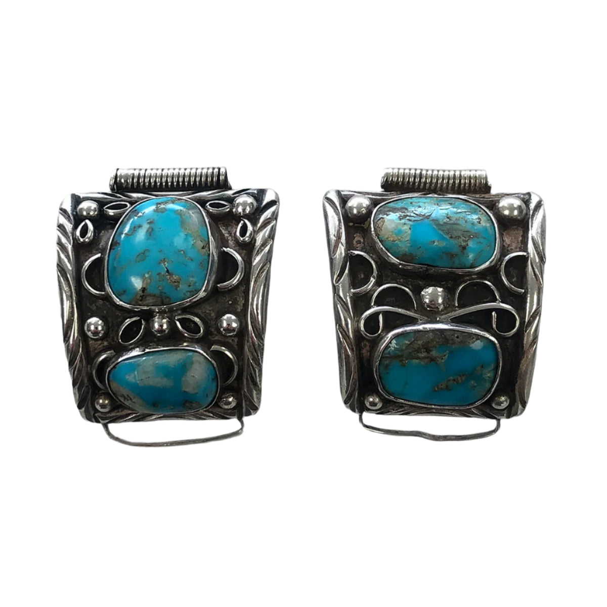 Silver & Turquoise Watch Tips