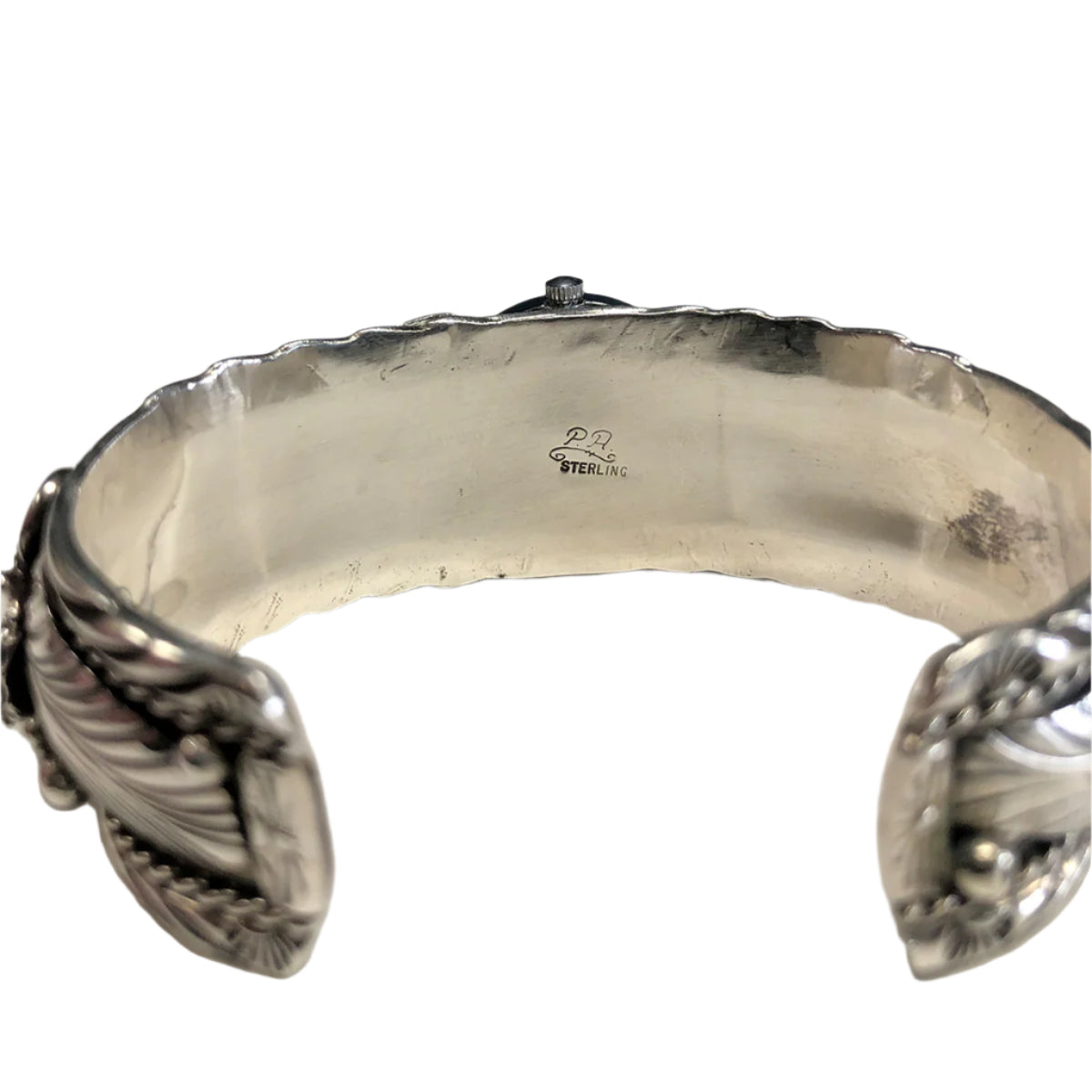 Native American Silver & Turquoise Watch Cuff