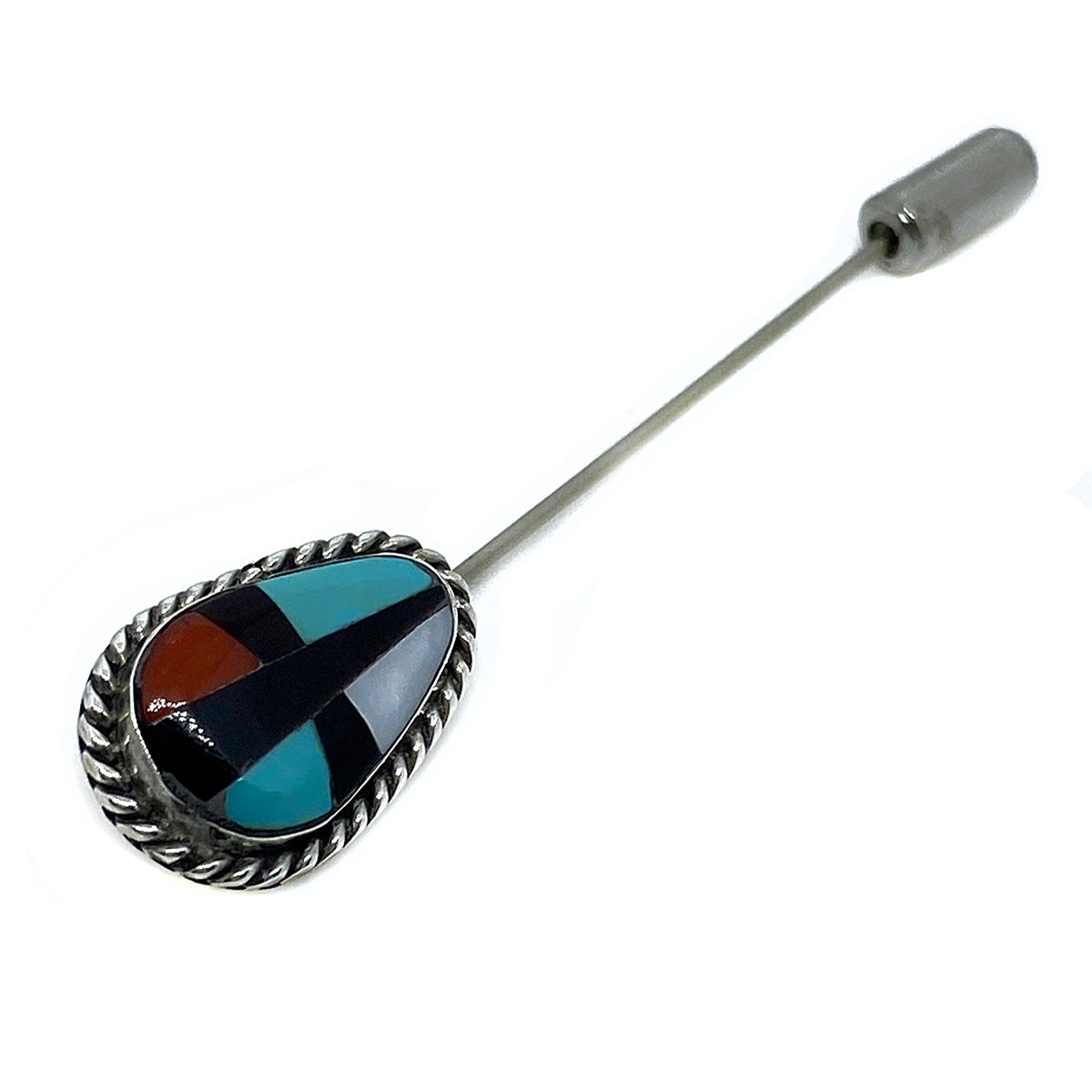 Silver & Gemstone Pin