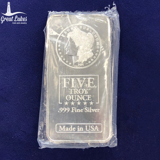 Mason Mint 5 oz Morgan Silver Bar